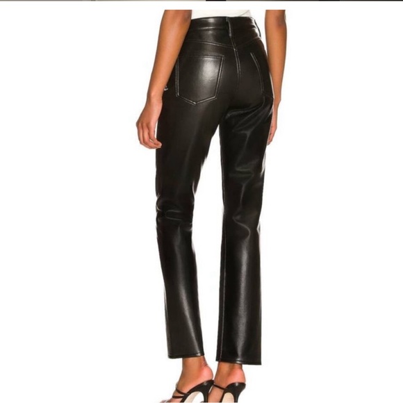 AGOLDE Riley Long High Rise Straight Pant
In Detox Leather black, SIZE 31 1259 - Picture 3 of 11